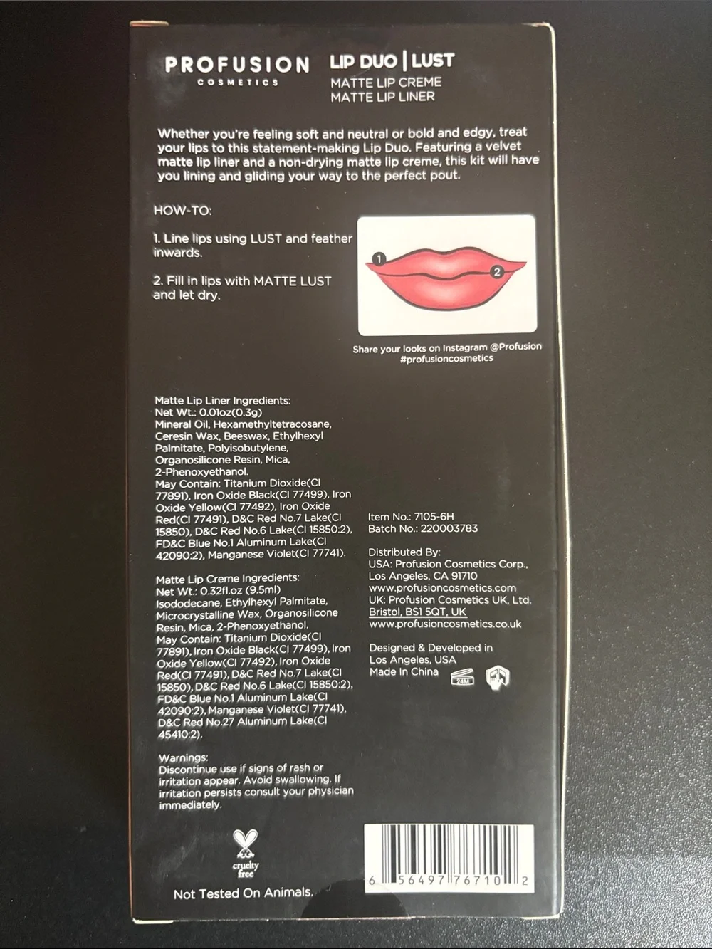 Profusion Cosmetics Lip Duo in Bright Pink (Lust)